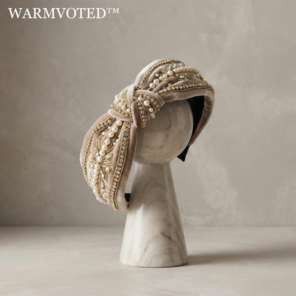 🏰 Warmvoted™ THE IMPERIAL PEARL-ENCRUSTED TURBAN