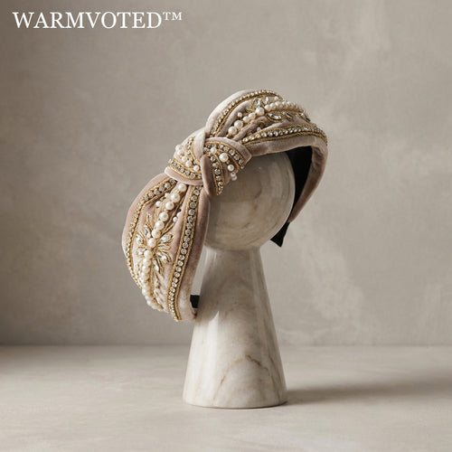 🏰 Warmvoted™ THE IMPERIAL PEARL-ENCRUSTED TURBAN