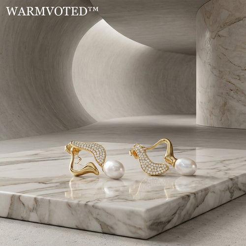 ✨Warmvoted™ THE LIQUID PEARL SCULPTURAL EARRINGS