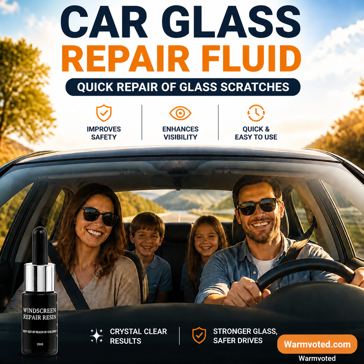 🚗 Fix Windshield Cracks Fast — Easy DIY Repair Kit That Helps Restore Glass Clarity & Save On Expensive Replacements