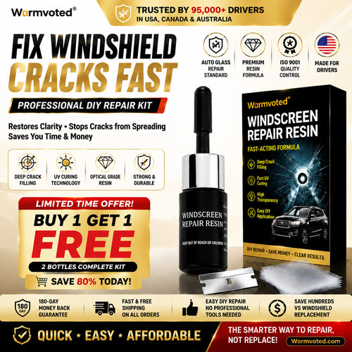 🚗 Fix Windshield Cracks Fast — Easy DIY Repair Kit That Helps Restore Glass Clarity & Save On Expensive Replacements