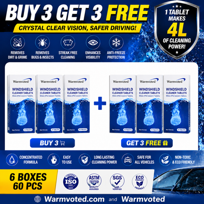 🚗 Windshield Washer Tablets | Crystal Clear Vision Anytime
