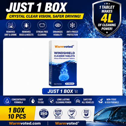 🚗 Windshield Washer Tablets | Crystal Clear Vision Anytime