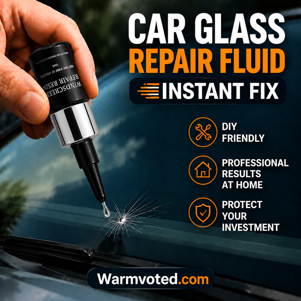 🚗 Fix Windshield Cracks Fast — Easy DIY Repair Kit That Helps Restore Glass Clarity & Save On Expensive Replacements
